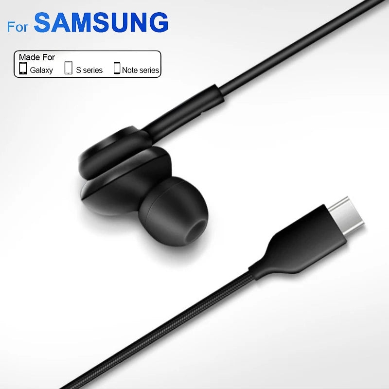 Original Type C Wired Earbuds Headphones For Samsung Galaxy S23 S22