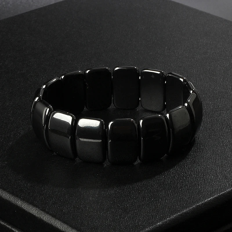 New Arrow Hematite Bracelet Men Fashion Weight Loss No Magnetic Therapy Bracelets for Women Stretch Health Care Bracelet Jewelry
