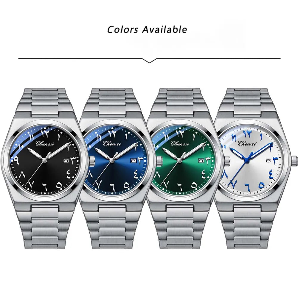 CHENXI New Men's Luxury Business Watch Eastern Arabic numerals Waterproof Fashion Wristwatch for Men Gift relojes para hombres