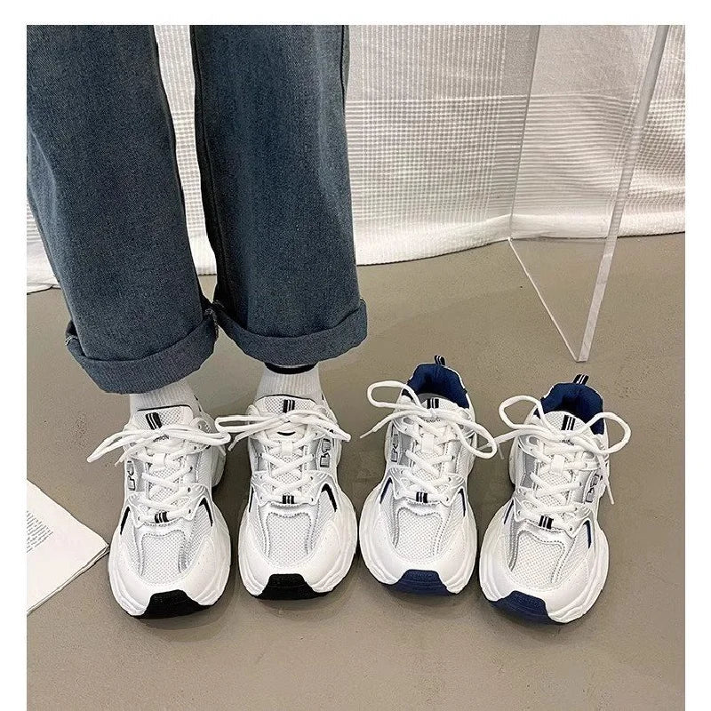 Women's Fashion Dad Shoes -Platform Mesh Running Sneakers，Breathable Casual Sports Shoes for Students，Everyday Training Shoes