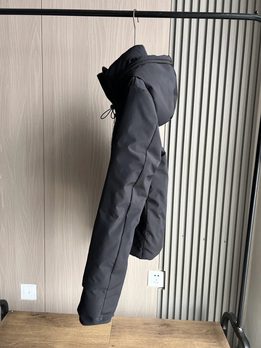 ETJ 2025 Autumn/Winter New  women's short imitation wind waterproof hooded thick warm cotton jacket Outdoor coat 4749703