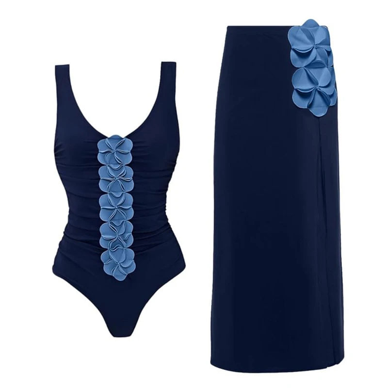 Sexy Flowers 2-Piece Women Bikini Set Swimsuit Bodysuit Luxury Woman Push Up Floral High Waist Biquini Bathsuit Beach Outfit
