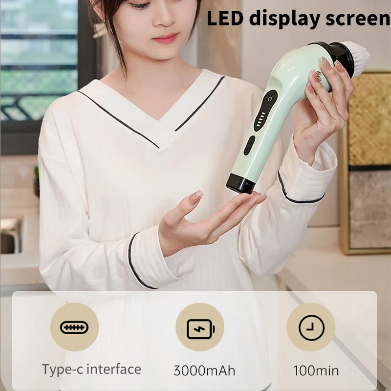 9-in-1 Electric Cleaning Brush Electric Spin Cleaning Scrubber
