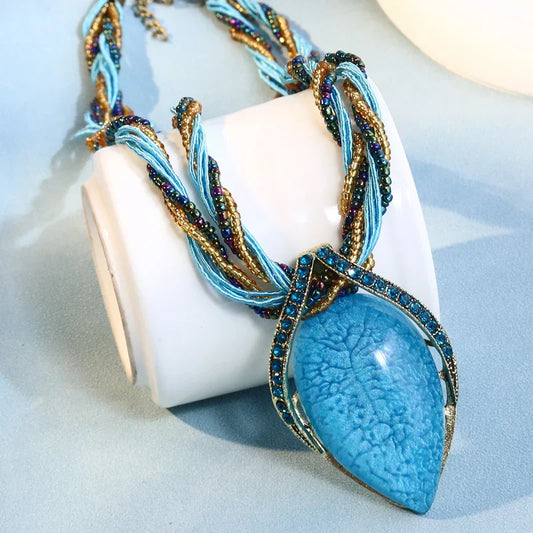 Fashion Bohemia Ethnic Handmade Necklace For Women Bijoux Multilayer