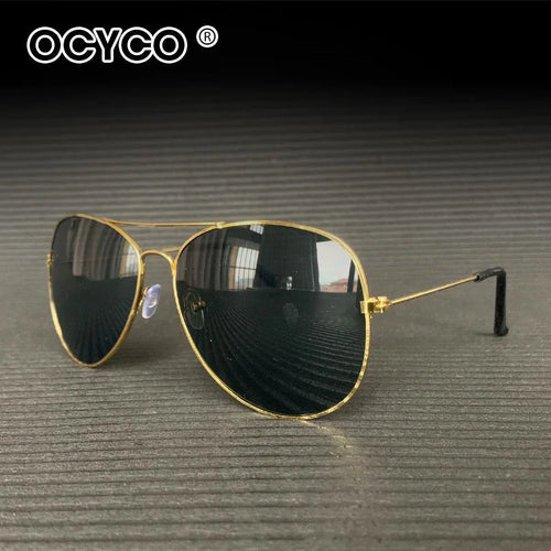 OCYCO Fashion Sunglasses For Men Women Pilot Driving Fishing Metal Sun