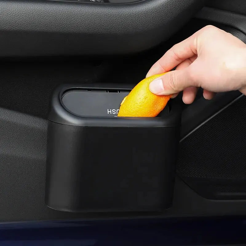 Car Trash Bin Hanging Vehicle Garbage Dust Case Storage Box Plastic