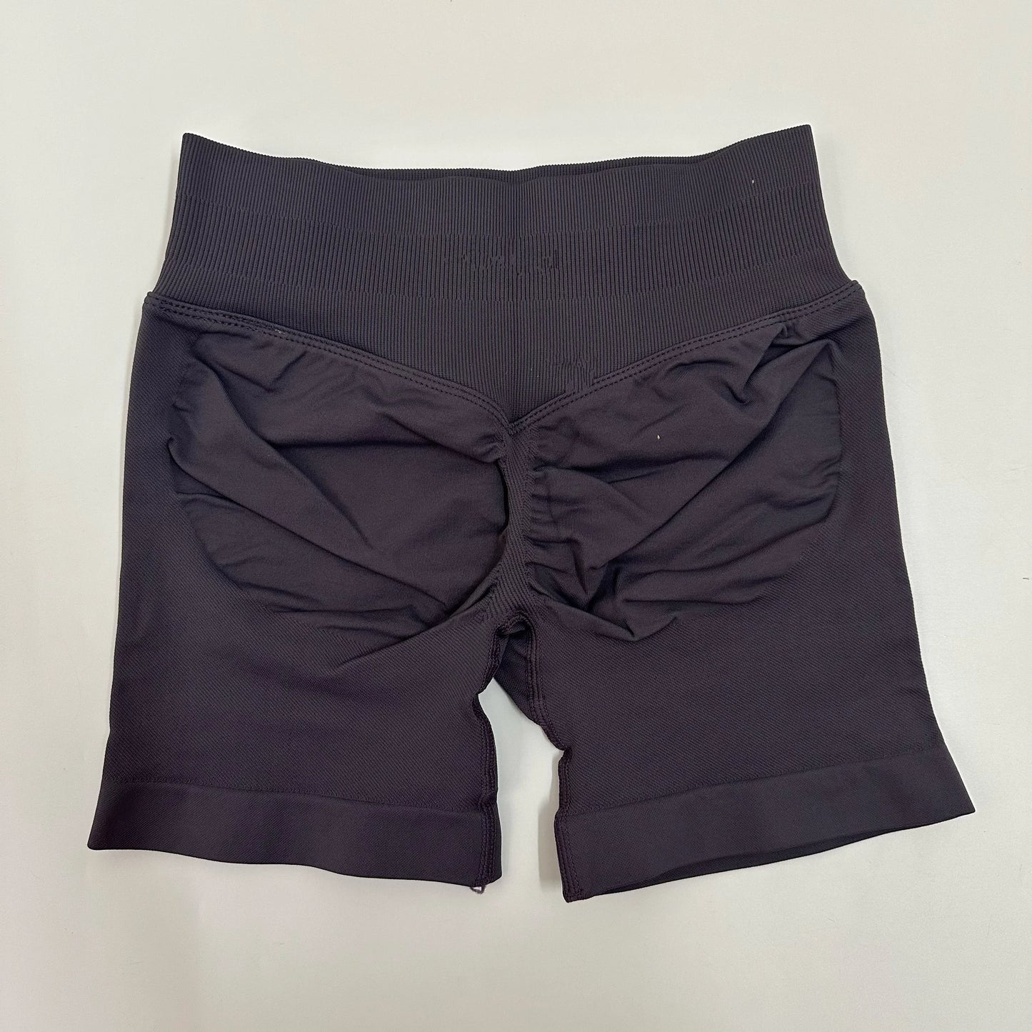 No Logo Yoga Shorts Low Ribbed Waist Band Yoga Shorts Seamless Scrunch Bum Workout Gym Shorts Booty Hight Stretch Running Shorts