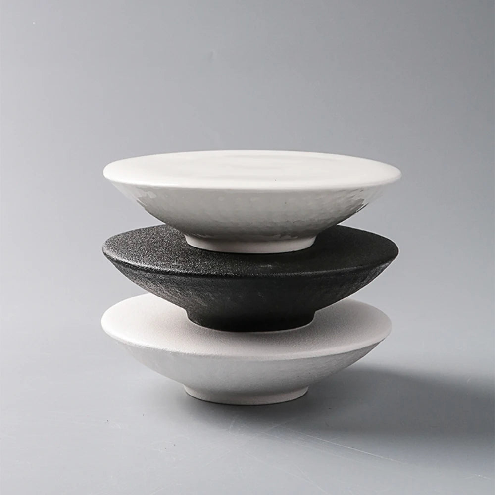 Creative Ceramic Plate 3D Shape Solid Color Simple Restaurant Homehold