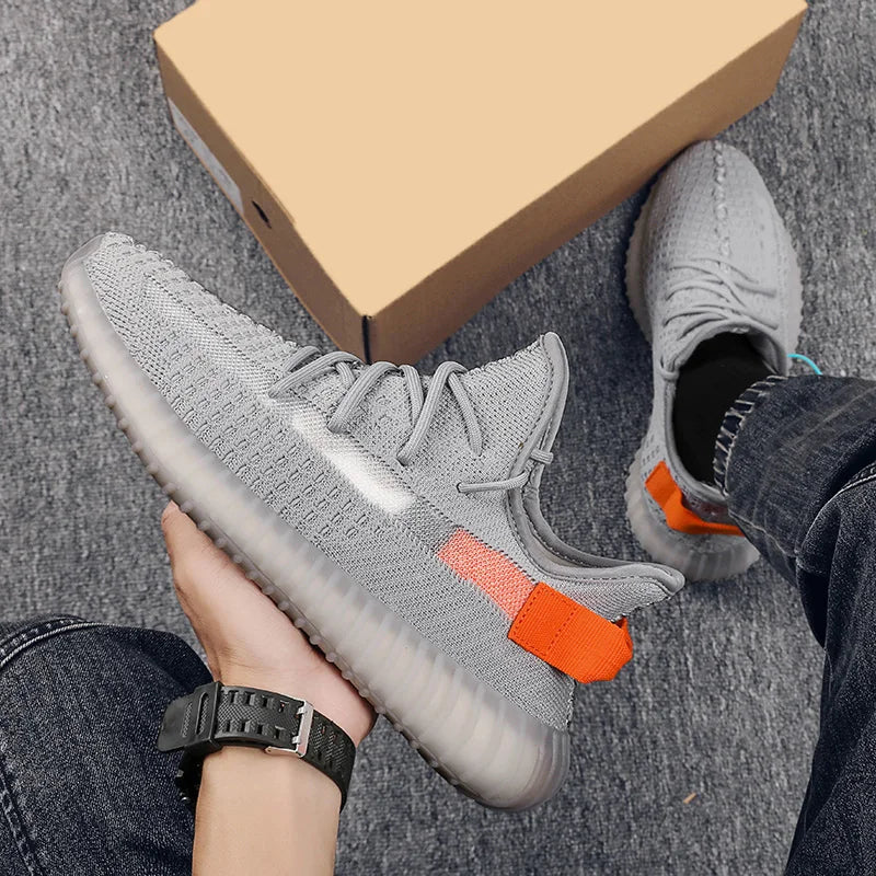 Women's Sports Shoes Mesh Lightweight Soft Sole Jogging Strap Breathable Fashion Sports Walking Casual Tennis Flat Shoes for Men