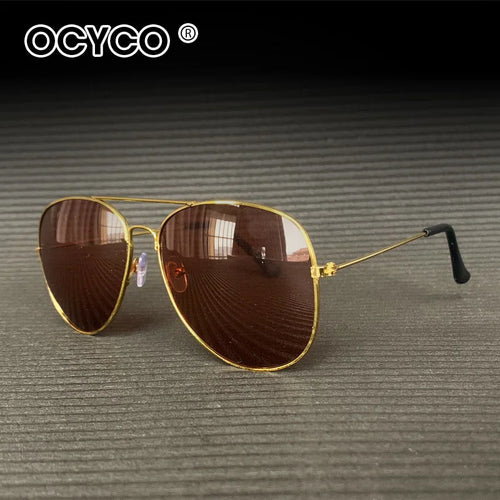 OCYCO Fashion Sunglasses For Men Women Pilot Driving Fishing Metal Sun