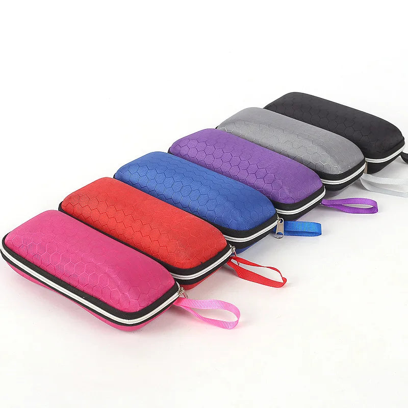 Portable Glasses Case For Women Men Sunglasses Box With Lanyard Zipper