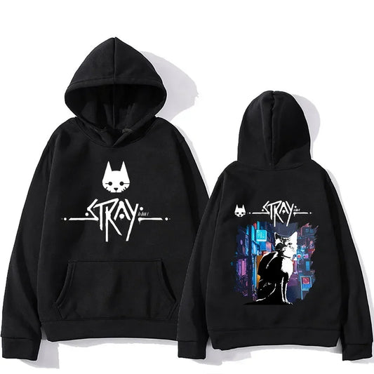 Fashion Women Men Hoodie Stray Cat Cotton Sweatshirt Game Print Pullover Hoodie Female Clothing Streetwear Top Gift Plus Size
