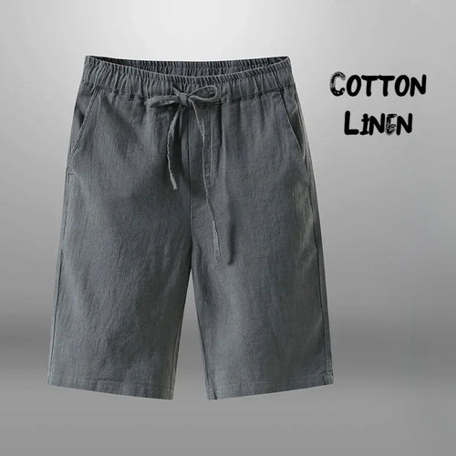 Men Shorts for Men Cotton Linen Casual Breathable Beach Shorts Men's