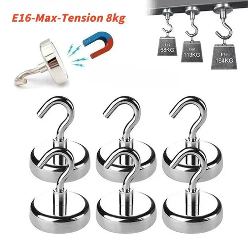 10PCS Strong Magnet Hooks Multi-Purpose Storage Hooks Home Kitchen Bar