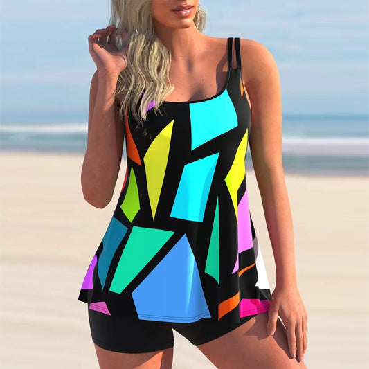 Tankini Plus Size Swimwear Women 2024 Bikini Set Woman Swimsuit