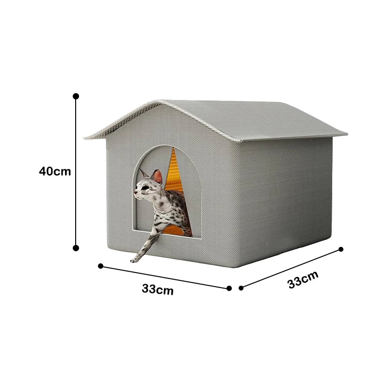 NewestStray Cat dog House Waterproof Outdoor Winter Warm Pet Cave Sleeping Beds Home Foldable Washable for Small Supplies