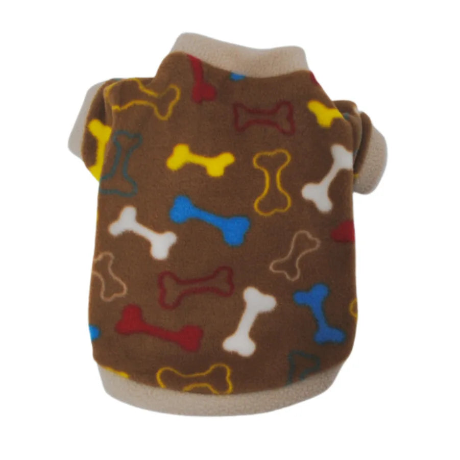 Warm Fleece Pet Dog Clothes Cute Skull Printed Pet Coat Puppy Dogs Shirt Jacket French Bulldog Pullover Camouflage Dog Clothing