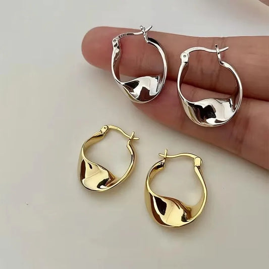 New 925 Sterling Silver Irregular Shape Earrings Charming Personalised