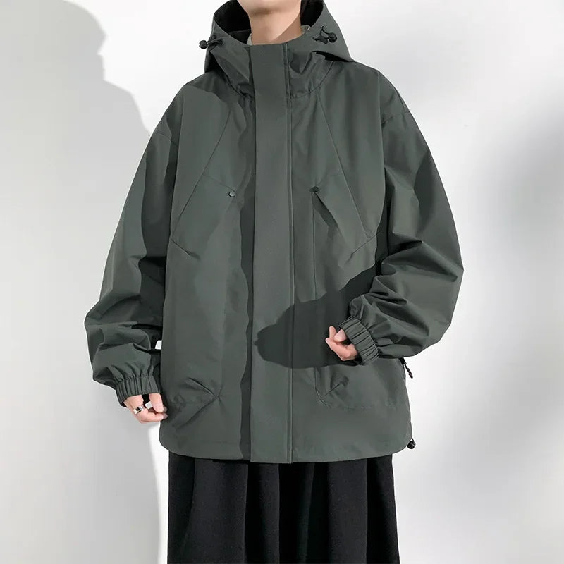 New Camping Jacket Men Windbreak Coat Plus Size 8XL Fashion Casual