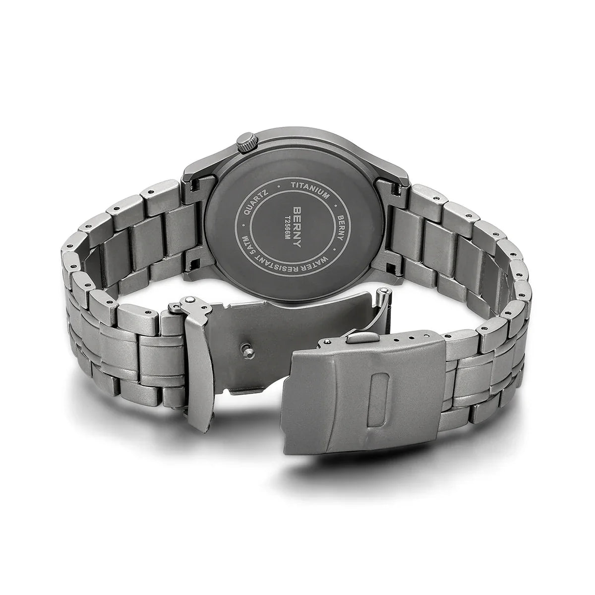 BERNY Titanium Watch for Men AR Coating Sapphire Fashion Wristwatch Luminous VH31 Ultra-thin Quartz Watch Waterproof 5ATM Watch