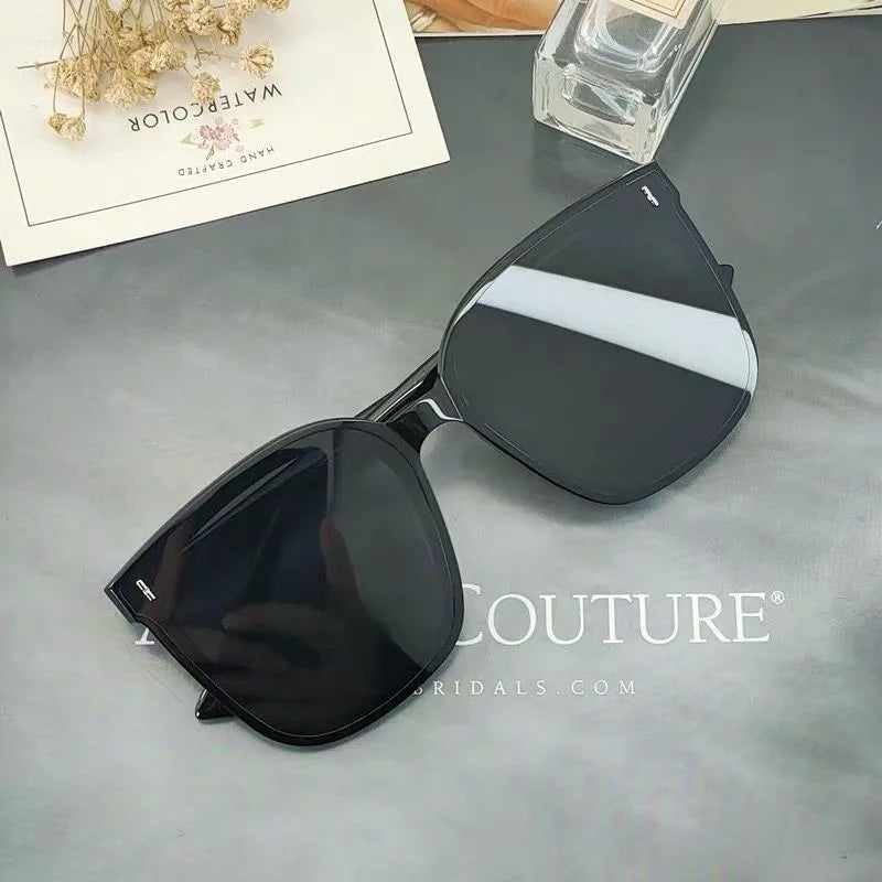 Fashion Korean Personality Ins Trend Black Square Frame UV400