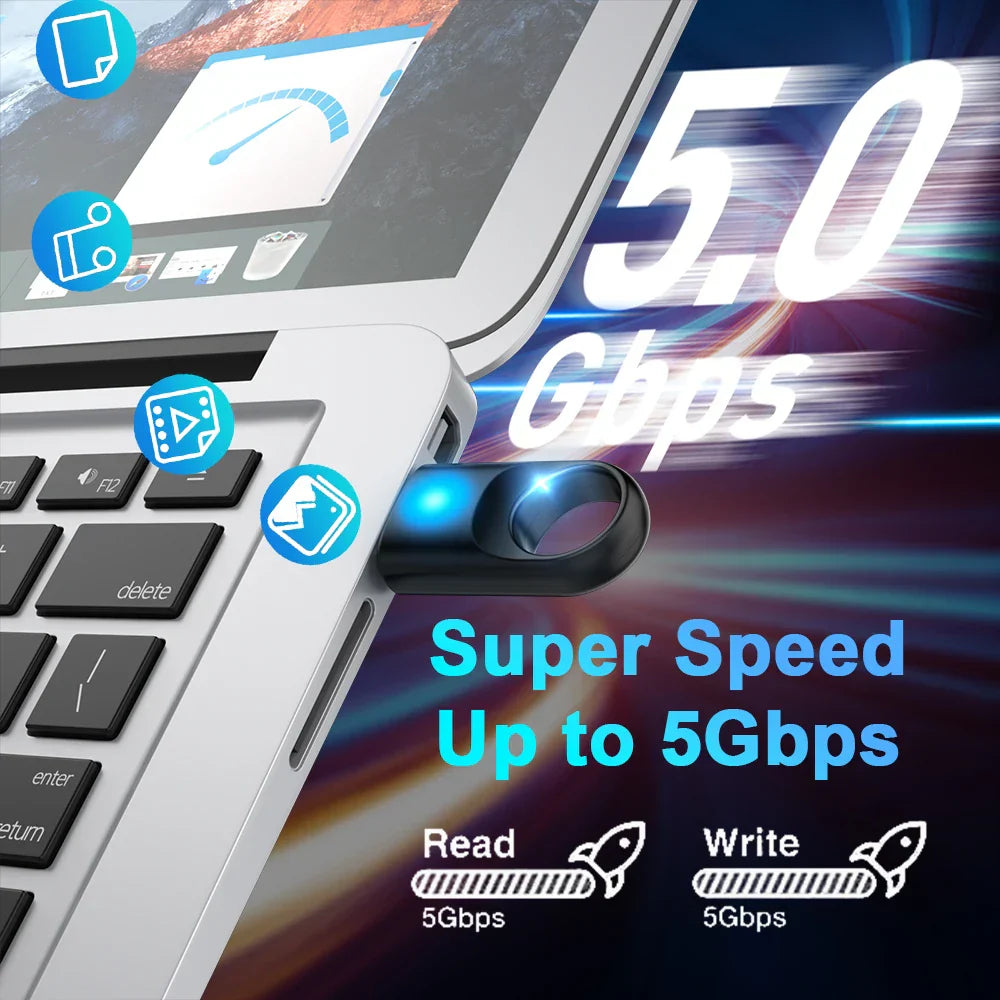 AJIUYU USB Micro SD TF Card Reader USB3.0 Mini Mobile Phone Memory