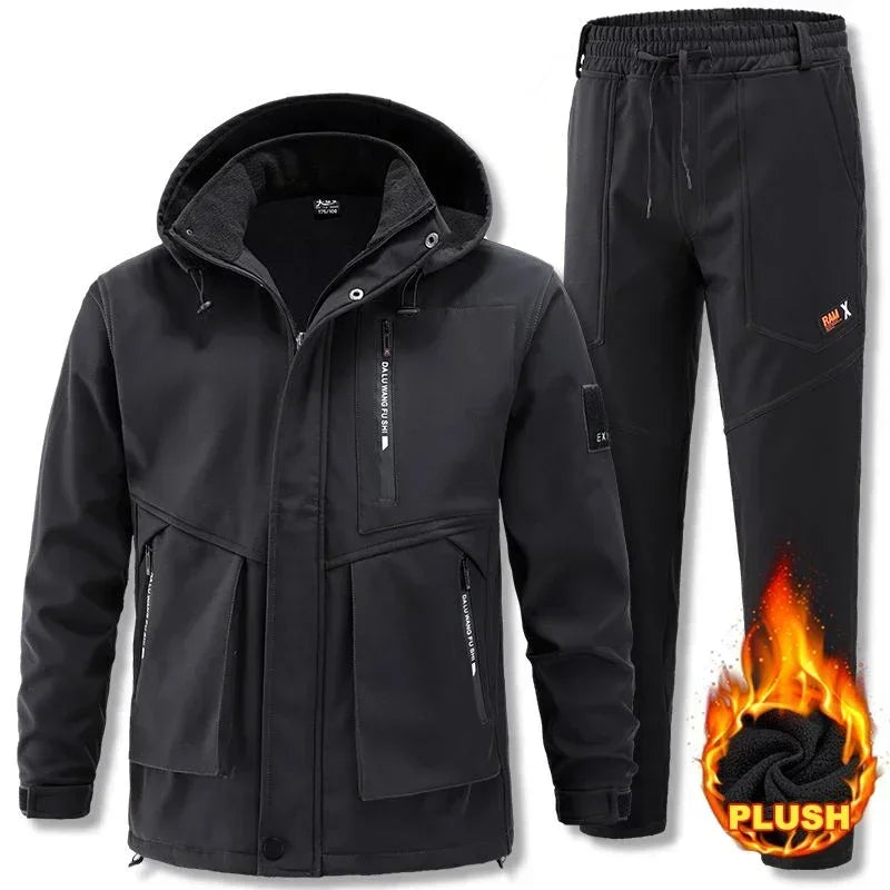Men's Set Winter Autumn Work Men Sportswear 2 Piece Set Sporting Suit