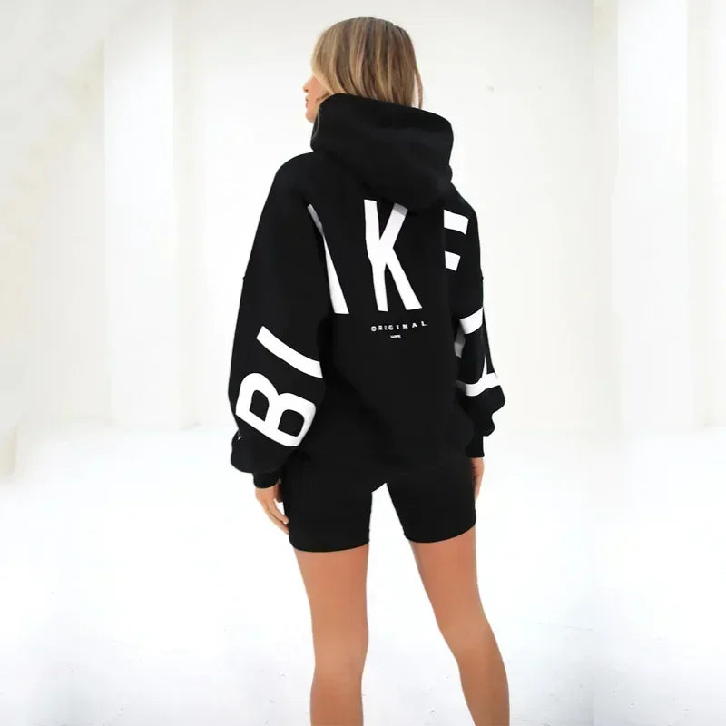 2025 New High Quality Women's Hoodie Autumn Winter Fashion Printed Thickened Versatile Long Sleeve Loose Casual Women's Top