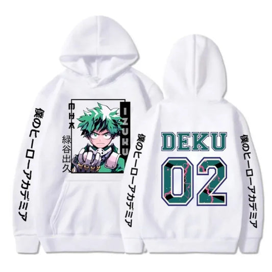 My Hero Academia Anime Winter Hoodies Midoriya Izuku Printed Men Women Long Sleeve Pullover Loose Sweatshirt Harajuku Streetwear