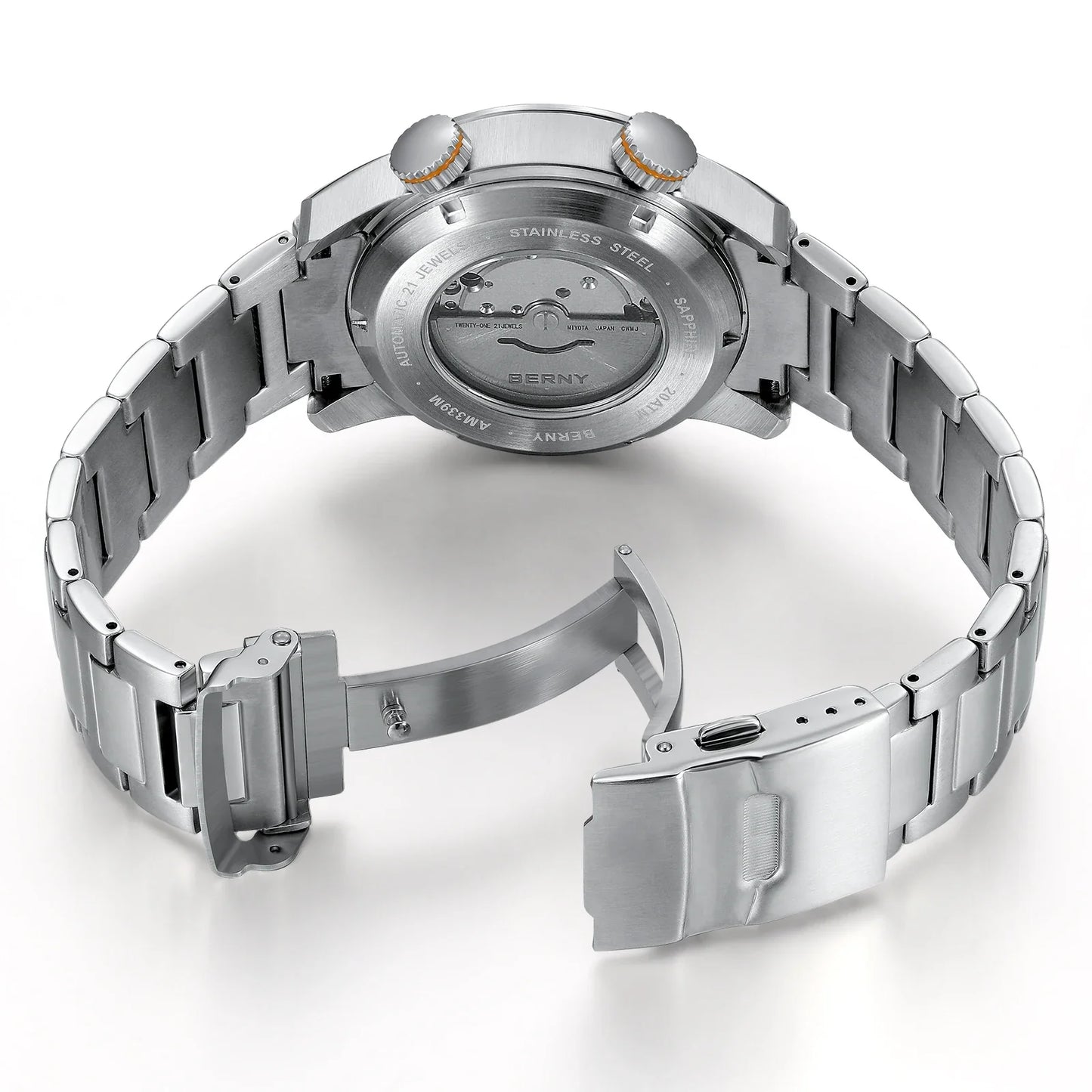 BERNY Automatic Dive Watch for Men Super Luminous Original Design 20ATM Man Wristwatch Sapphire Swim Sport Mechanical Male Watch