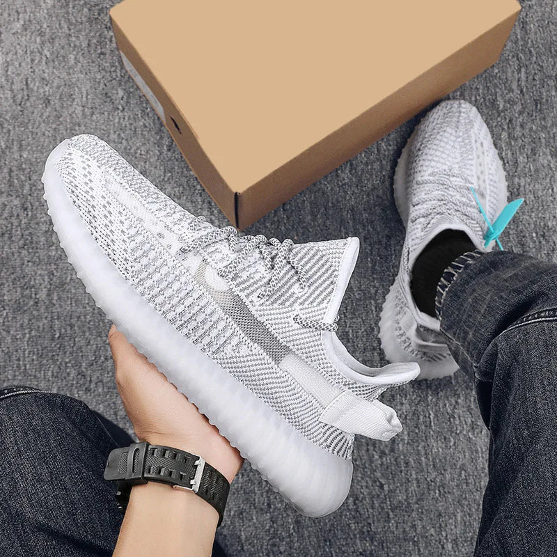 Women's Sports Shoes Mesh Lightweight Soft Sole Jogging Strap Breathable Fashion Sports Walking Casual Tennis Flat Shoes for Men