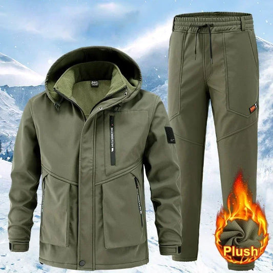 Men's Set Winter Autumn Work Men Sportswear 2 Piece Set Sporting Suit