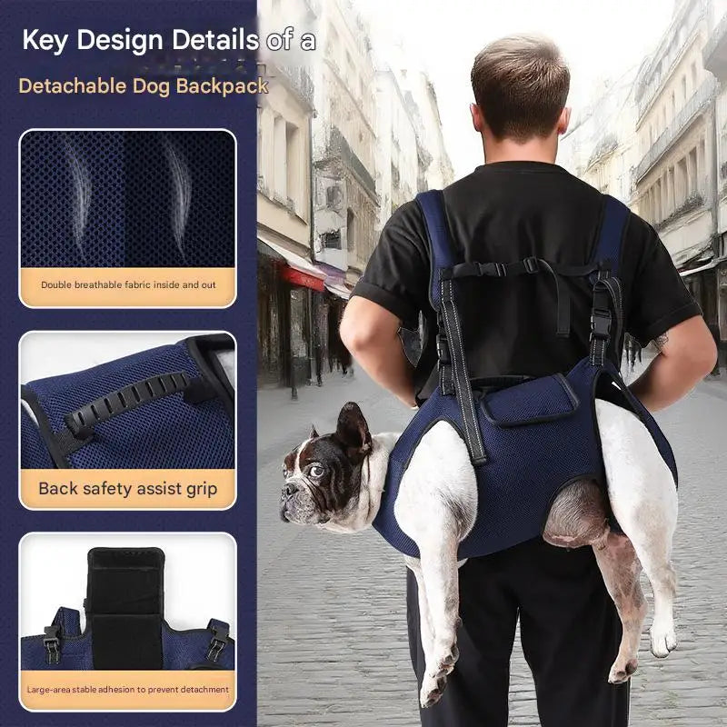 Pet Injury Support Bag, Protects Pet's Spine, Portable Backpack for Medium and Large Dogs, Can Be Carried on One Shoulder