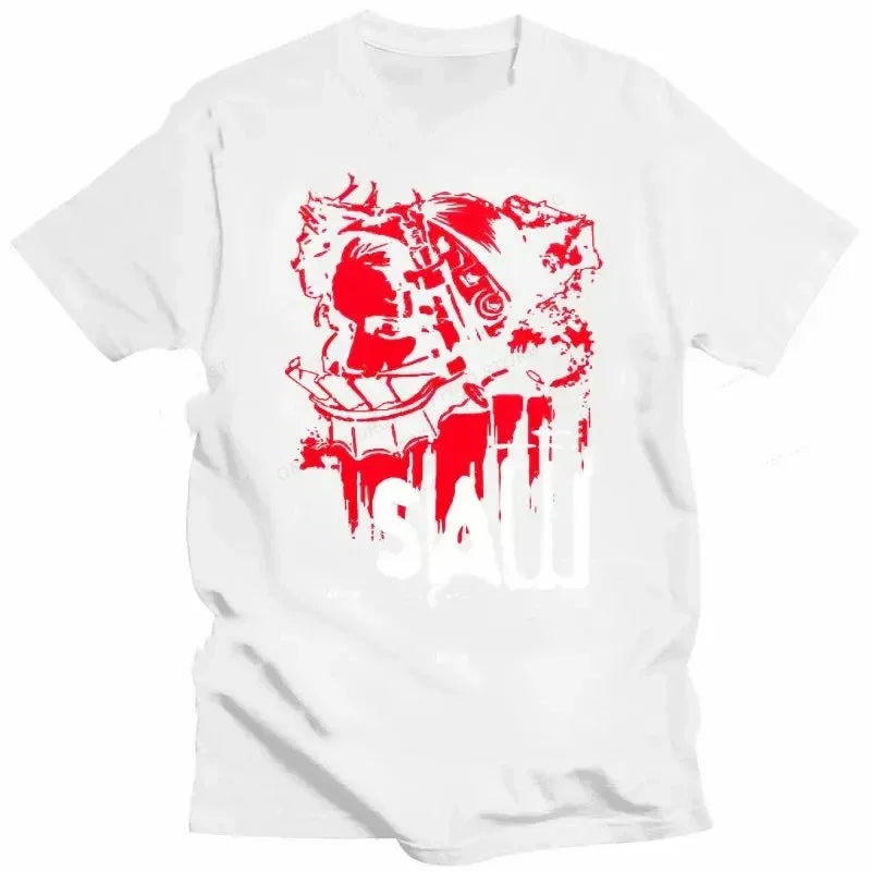 Movie SAW Horror Head Torture T Shirt Men Women Fashion Cotton T-shirt