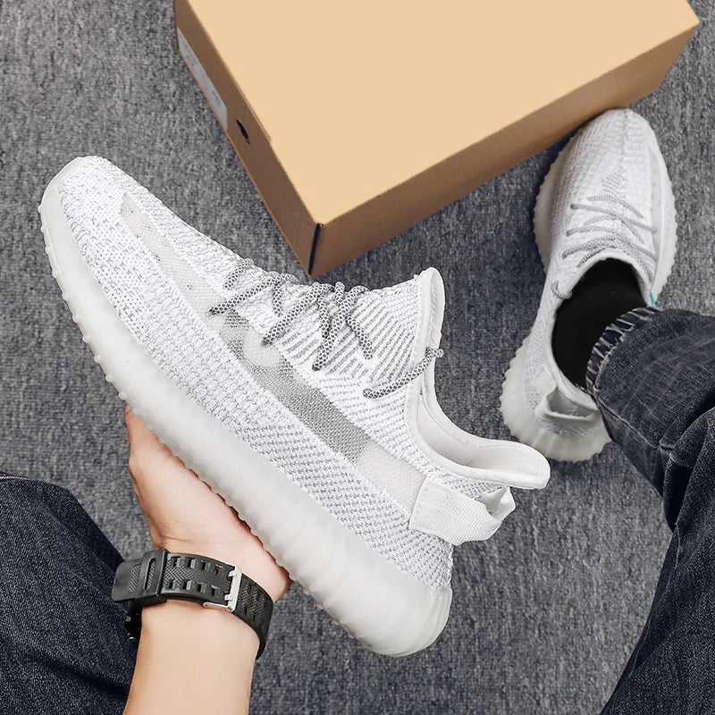 Women's Sports Shoes Mesh Lightweight Soft Sole Jogging Strap Breathable Fashion Sports Walking Casual Tennis Flat Shoes for Men