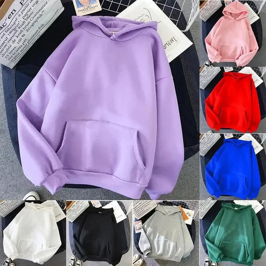 2024Autumn Casual Women's Solid Hoodie Comfortable Strecth Sweatshirts