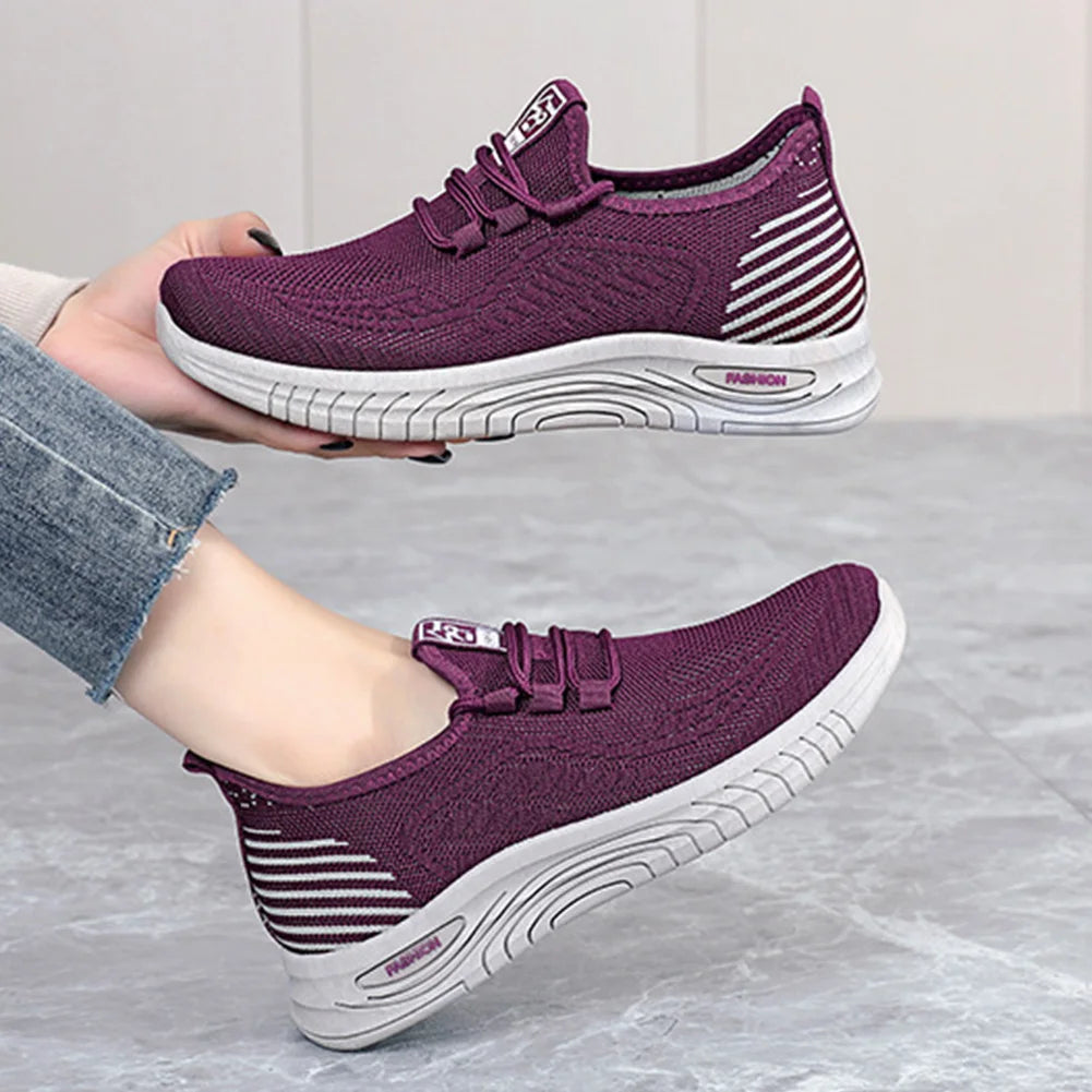 Women Mesh Walking Shoes Slip on Fashion Sneakers Breathable Running Shoes Casual Sneakers for Outdoor