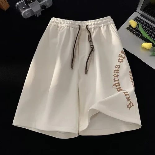 M-5XL Men Shorts Casual Short Pants Oversize Beach Shorts Retro