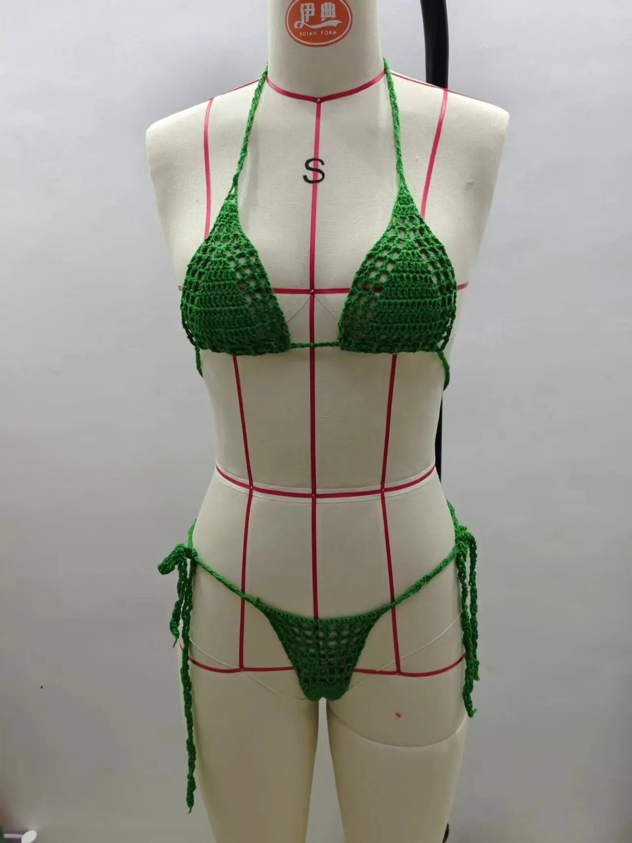 CROCHET BIKINI Mini Micro G-strings Thongs Sexy Bikini Bottom Women Swimwear Crochet Cotton Brazilian Side String Tie Thong