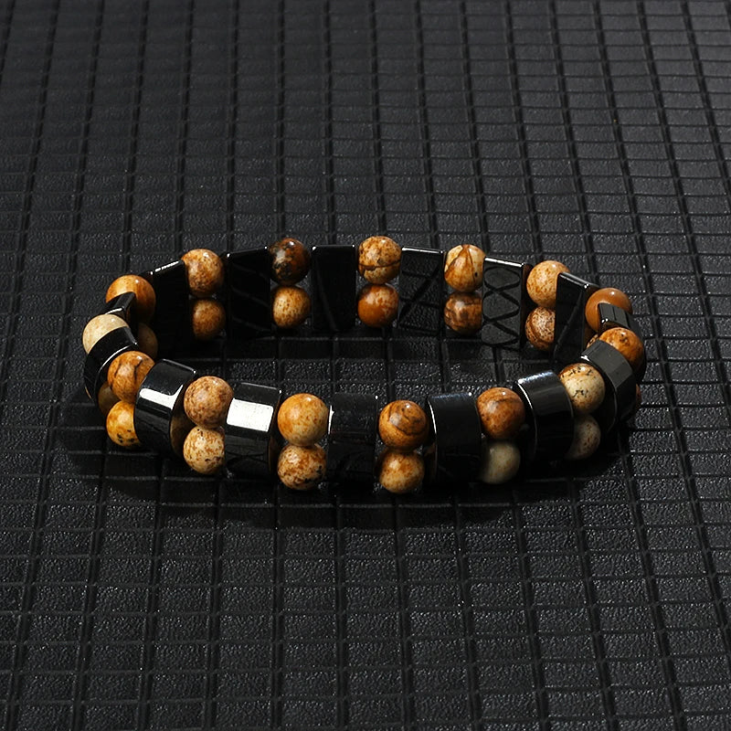 New Arrow Hematite Bracelet Men Fashion Weight Loss No Magnetic Therapy Bracelets for Women Stretch Health Care Bracelet Jewelry