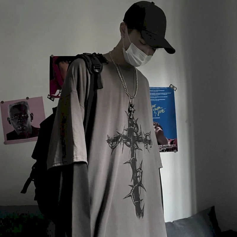 Men T Shirts autumn men Clothes anime casual Long Sleeved Oversized
