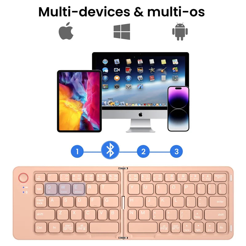 Portable Bluetooth Folding Keyboard for IOS/Android/Windows Tablet