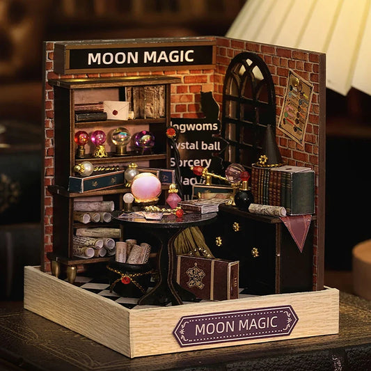 Magic Wooden Doll House Mini Kit DIY Handmade Assembly Model Building
