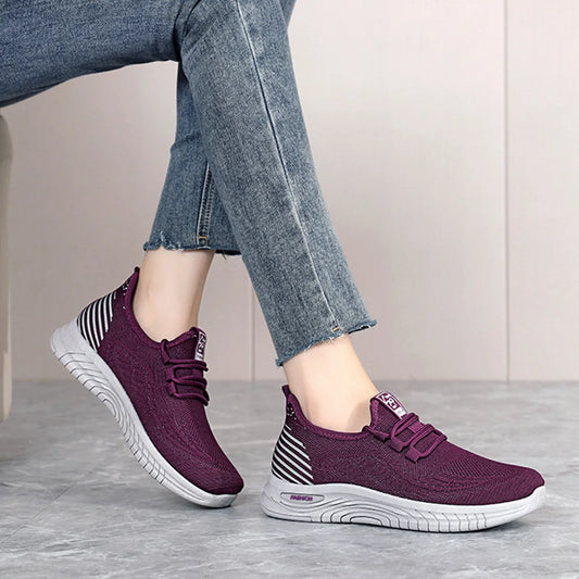 Women Mesh Walking Shoes Slip on Fashion Sneakers Breathable Running Shoes Casual Sneakers for Outdoor
