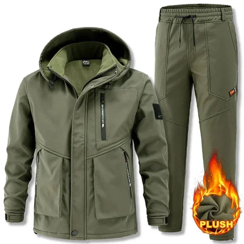 Men's Set Winter Autumn Work Men Sportswear 2 Piece Set Sporting Suit