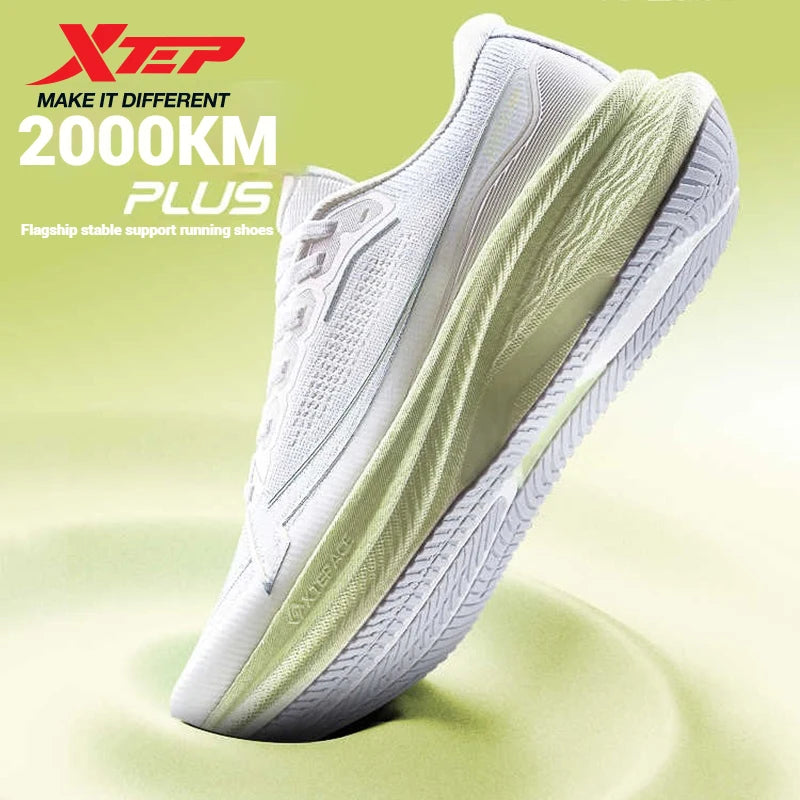 Xtep 2000km Plus Running Shoes 2025 Spring Breathable Anti-slip Wear-Resistant Training Jogging Sneakers For Women 875318110009