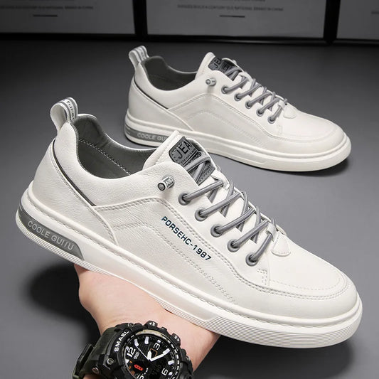 Spring Autumn Men's Casual Sneakers Waterproof Vulcanized Shoes 2024