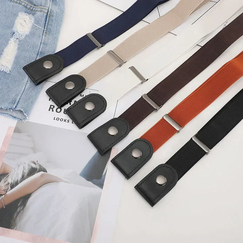 Buckle-Free Belt For Jean Pants,Dresses,No Buckle Stretch Elastic