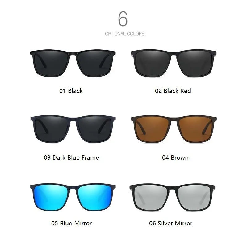 Luxury Vintage Square Polarized Sunglasses Men Women Fashion Travel