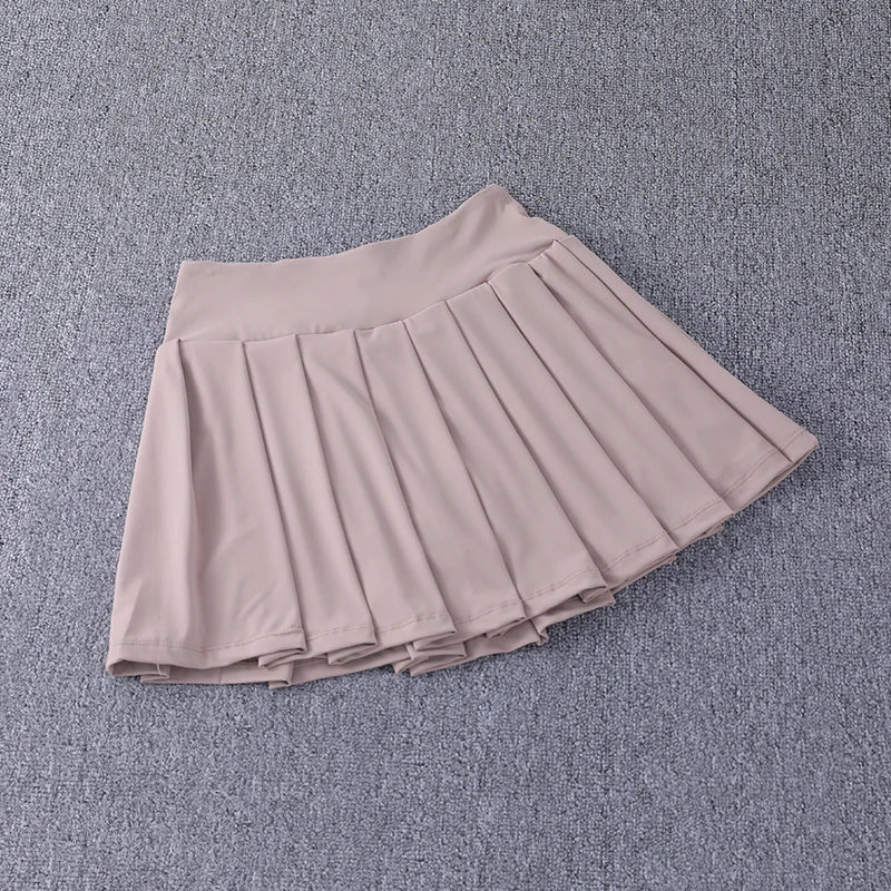 2024 New Best-Selling Pleated Nylon Spandex High Waisted Pocket Skirt